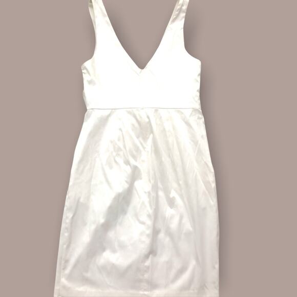 5 for $25 CLOSET CLEAROUT! City Triangles White Bow Front Tie Waist Dress Size 9 - Picture 3 of 9